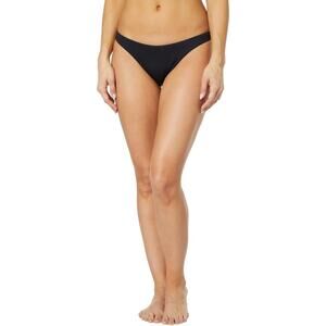 Eberjey Womens So Solid Dree Bikini Bottom Low Rise High-Cut Leg Black Sz XS NWT